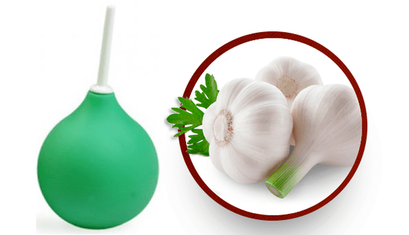 A garlic enema will help cleanse the intestines of worm eggs